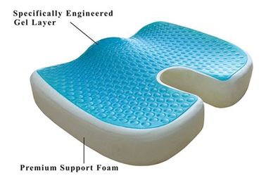 فوم حافظه کوسن ژل افزایش یافته صندلی راحت نصب شده، ژل دنبالچه کوسن صندلی